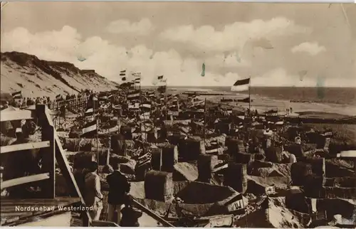 Ansichtskarte Westerland-Sylt Strandleben, Wandelbahn 1927
