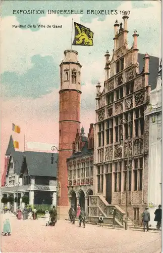 Brüssel Bruxelles Pavilion de la Ville de Gand Exposition de Bruxelles 1910