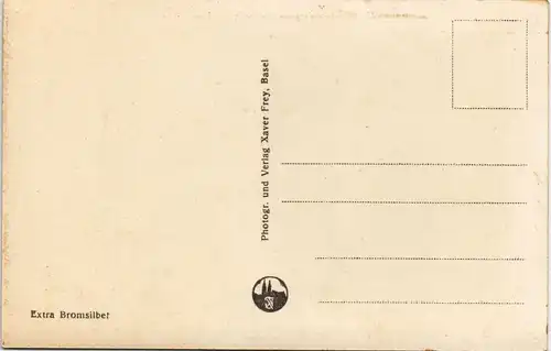 Ansichtskarte Basel St. Antoniuskirche - Straßenpartie 1930