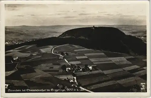 Ansichtskarte Oberwiesenthal Luftbild Bärenstein 1936