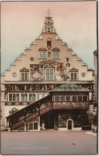 Ansichtskarte Lindau (Bodensee) Altes Rathaus, coloriertes Foto 1929