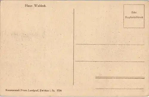 Ansichtskarte Bad Elster Haus Waldeck 1928