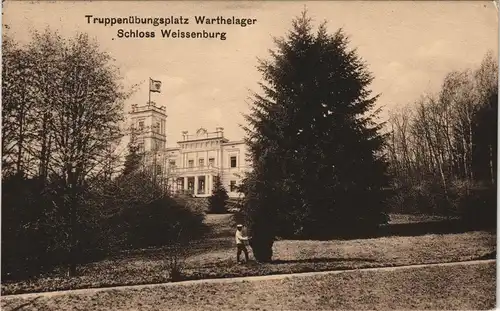 Truppenübungsplatz Warthelager Schloss Weißenburg Warthelager gel. Feldpost 1916