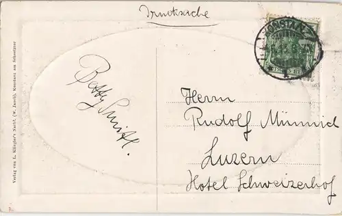 Ansichtskarte Konstanz Insel-Gotel, Dampfer 1913 Passepartout