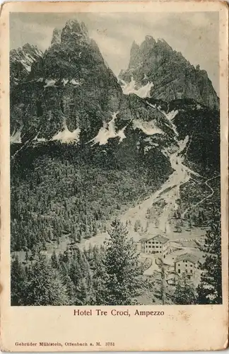 Cartoline Cortina d´Ampezzo Hotel Tre Croci 1911