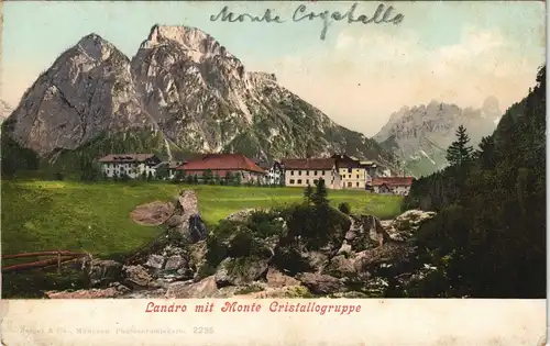 Cartoline Landro Landro mit Monte Cristallogruppe 1909