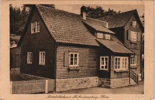 Ansichtskarte Sankt Andreasberg-Braunlage Mittelelbehaus 1925