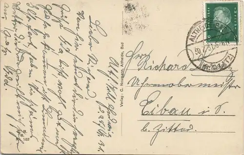 Postcard Bad Altheide Polanica-Zdrój Kurpark, Brunnen - Familie 1931