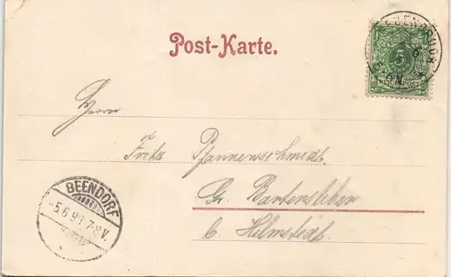 Ansichtskarte Neuenbrook Pastorat 1899