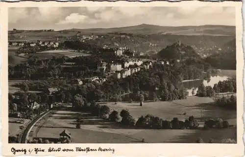 Ansichtskarte Seitenroda Blick auf Burg und Tal 1934