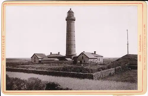 Ansichtskarte Kampen (Sylt) Leuchtturm CDV Kabinettfoto 1895 Kabinetfoto
