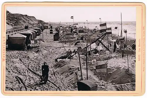 Ansichtskarte Westerland-Sylt Strandleben, Wandelbahn CDV Kabinettfoto 1895