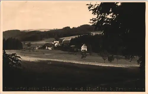 Ansichtskarte Hartmannsdorf-Reichenau Illingmühle Gimmlitz - Fotokarte 1937