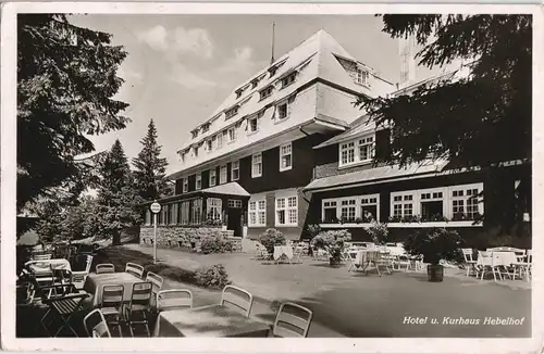 Ansichtskarte Feldberg (Schwarzwald) Hotel u. Kurhaus Hebelhof 1939