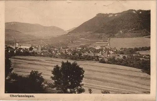 Ansichtskarte Lenningen Blick auf die Stadt 1922