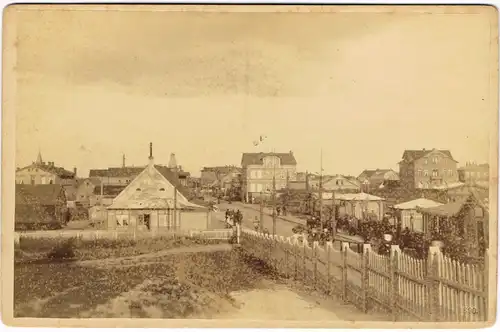 Ansichtskarte Westerland-Sylt Strandstraße , Kiosk CDV Kabinettfoto 1890