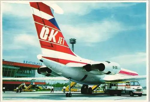 Postcard Pressburg Bratislava OK JET LETIŠTE Flugwesen - Flugzeuge 1992