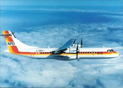 NFD ATR 72, Propeller-Flugzeug Flugzeuge Flugwesen Airplanes 1980