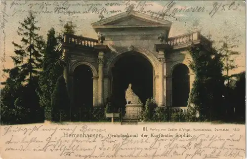 Herrenhausen-Hannover Grab-Denkmal der Kurfürstin Sophie 1903/0000
