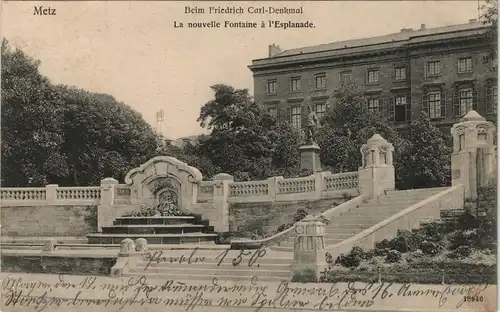 CPA Metz Beim Friedrich Carl-Denkmal, Lothringen 1906