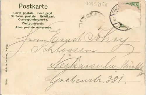 Ansichtskarte Chemnitz Partie an der Waldschänke 1905