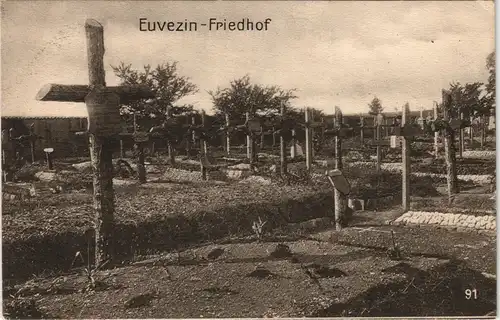 CPA Euvezin Friedhof Soldatengräber 1915