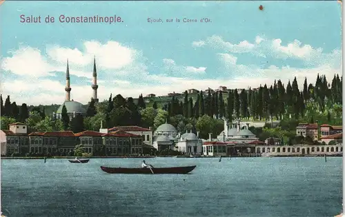 Istanbul  Constantinople Eyoub, sur la Corne d'Or, Stadt Panorama 1910