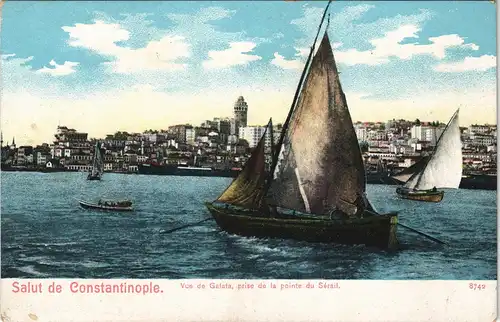 Istanbul Constantinople Vue de Galata, prise de la pointe du Sérail,  1910
