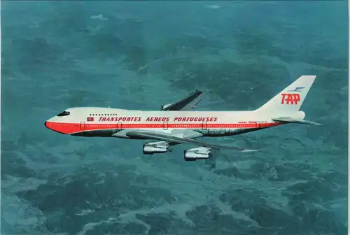 Ansichtskarte  BOEING 747-B "NAVIGATOR JET" TAP Flugzeug Airplane Avion 1975