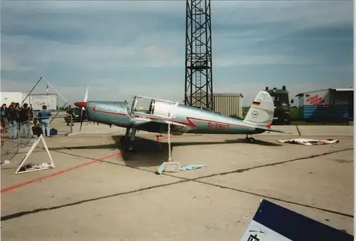 Flugzeug Foto Airplane Photo  ausgestellter Propeller-Flieger 1996 Privatfoto