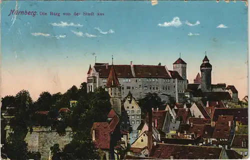 Nürnberg Panorama-Ansicht Burg Gesamtansicht (Nuremberg Castle) 1912