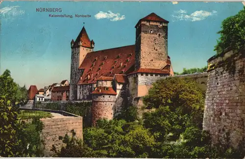 Ansichtskarte Nürnberg Kaiserstallung, Nordseite, Burg Castle 1920