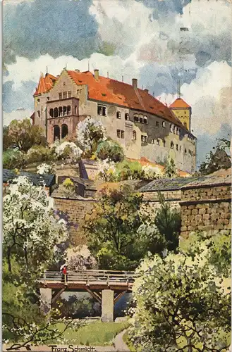 Ansichtskarte Nürnberg Nürnberger Burg (Castle) Künstlerkarte 1916