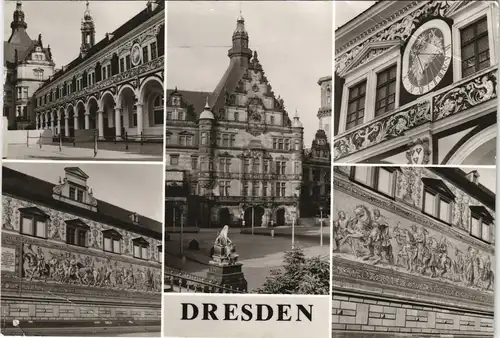 Ansichtskarte Dresden DDR Mehrbildkarte mit Schloss Ansichten uvm. 1981