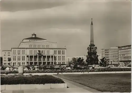 Ansichtskarte Leipzig Opernhaus am Karl-Marx-Platz DDR AK 1966/1965