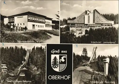 Oberhof (Thüringen) DDR Schanzenbaude, Interhotel, Skisprung-Schanze 1971