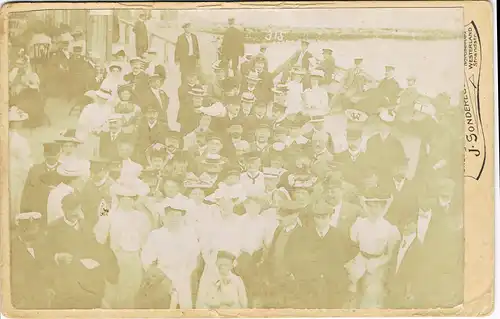 Westerland-Sylt Strandleben Restauration - CDV Kabinettfoto 1894 Kabinetfoto