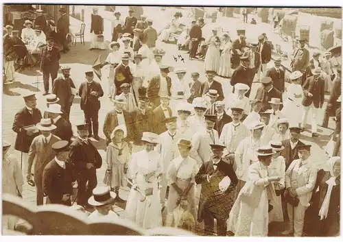 Westerland-Sylt Promenade, belebt - CDV Kabinettfoto 1908 Privatfoto