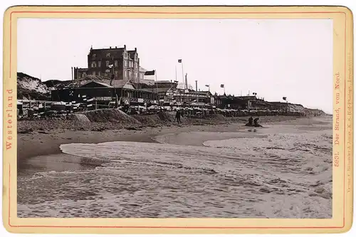 Westerland-Sylt Hotel, Restaurant - Strand - CDV Kabinettfoto 1896 Kabinetfoto