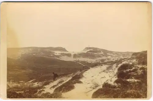 Insel Sylt Partie in den Dünen Sylt - CDV Kabinettfoto 1895 Kabinetfoto