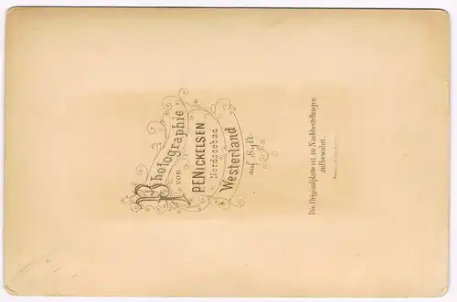Insel Sylt Partie in den Dünen Sylt - CDV Kabinettfoto 1895 Kabinetfoto