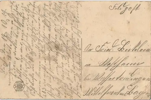 Postkaart Thimister-Clermont Straßenpartie - Geschäfte 1915