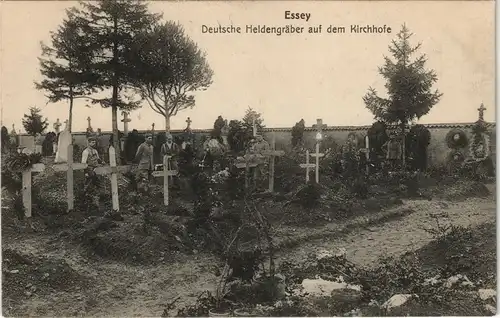 CPA Essey-et-Maizerais Heldengräber WK.1 gel. Feldpost 1917