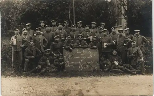 Ingolstadt Erinnerung Reserveübung Militaria Gruppenbild Bier 1912