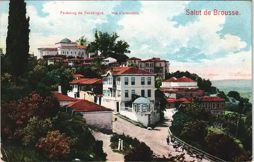 Istanbul Constantinople Faubourg de Tehékirgué. Vue d'ensemble. Brousse 1909