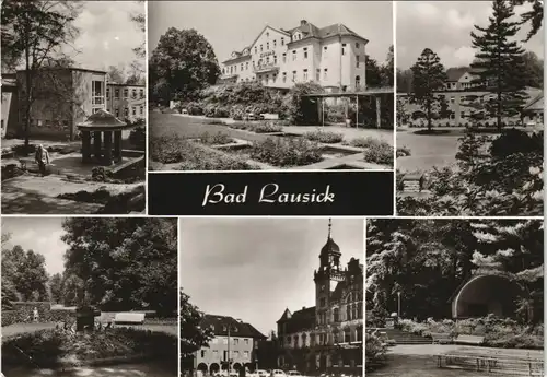 Bad Lausick Lausigk DDR Mehrbild-AK Kurmittelhaus, Markt, Vogelbrunnen uvm. 1984
