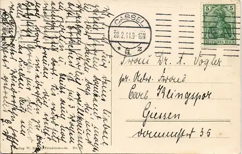 Gabelbach-Ilmenau Goethe als Greis auf dem Kickelhahn bei Jlmenau 1911