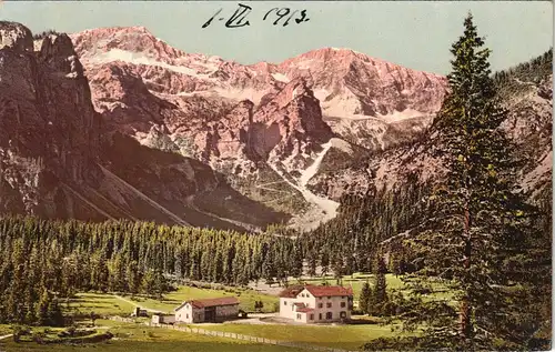 Ansichtskarte Oberstdorf (Allgäu) Hotel Brückele (1515 m) mit Seekopfel 1912