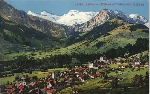 Ansichtskarte Adelboden Blick auf die Stadt 1913