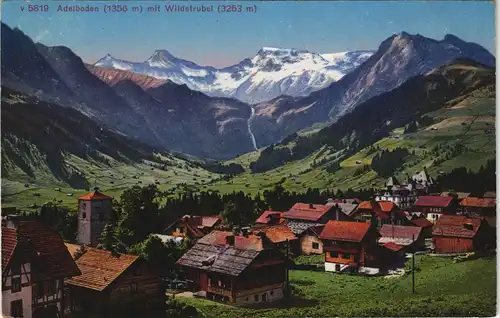 Ansichtskarte Adelboden Panorama mit Wildstrubel (3253 m) 1924